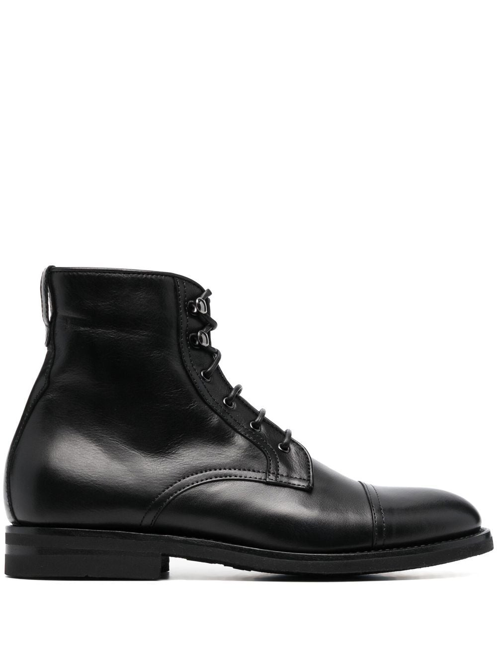 Scarosso Paola Lace-up Ankle Boots In Black Calf | ModeSens