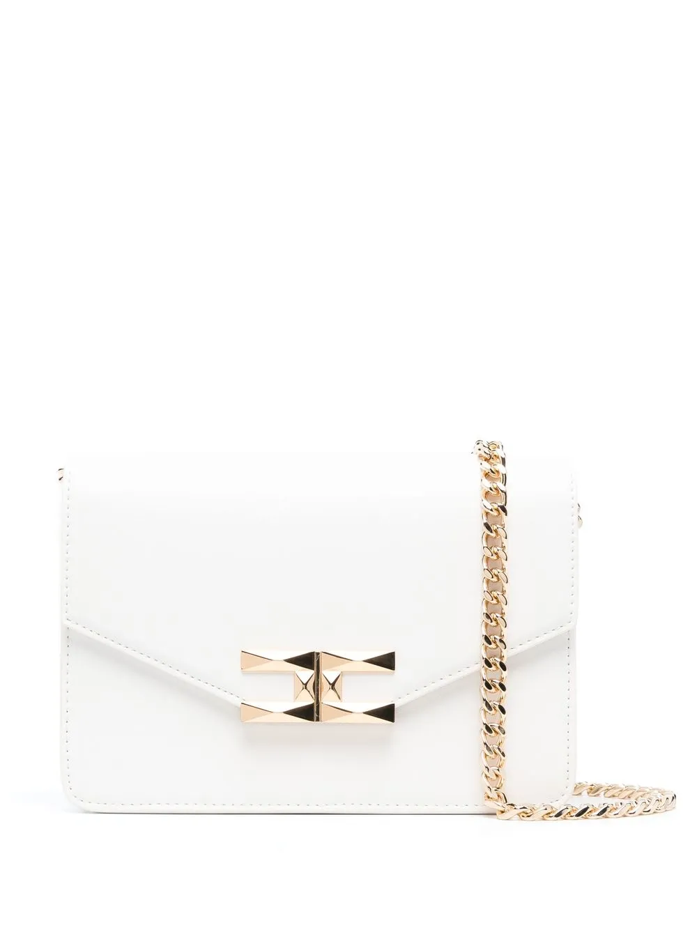 

Elisabetta Franchi bolsa de hombro con logo - Blanco