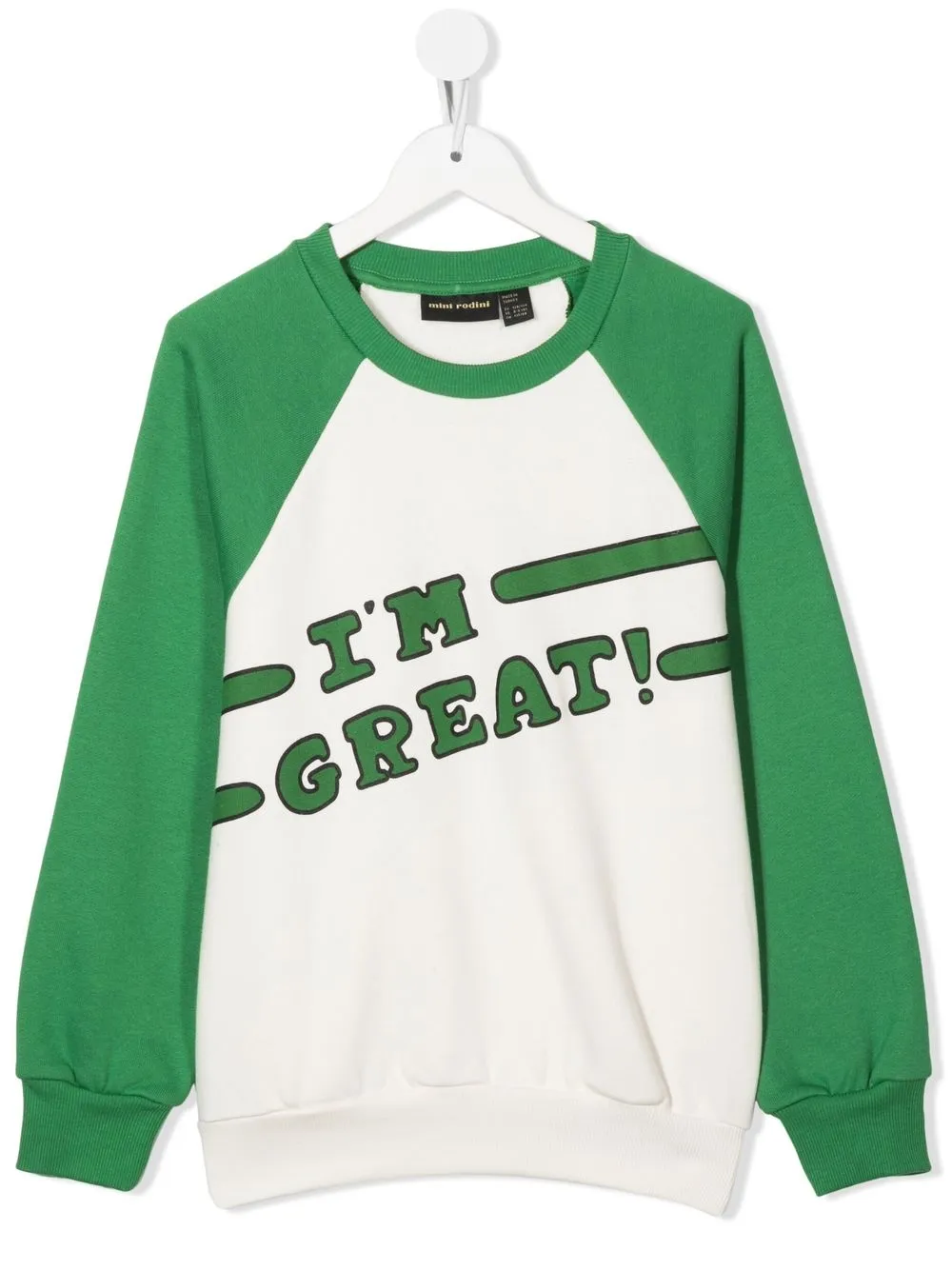 

Mini Rodini slogan-print long-sleeve sweatshirt - Green