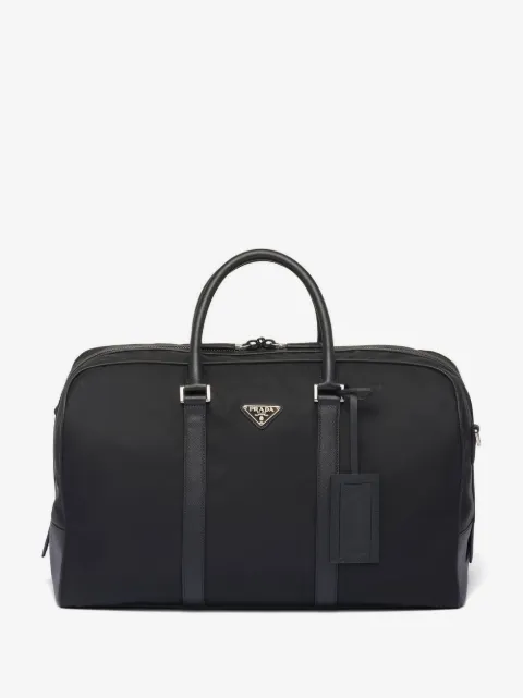 Prada bolsa duffle Re-Nylon de piel Saffiano