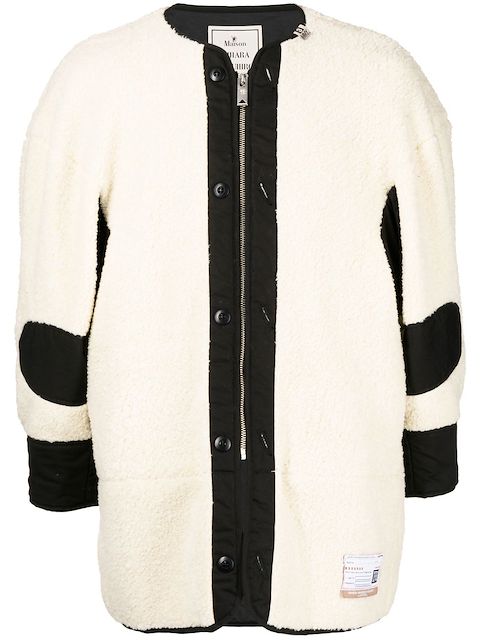 Maison Mihara Yasuhiro logo-patch fleece jacket