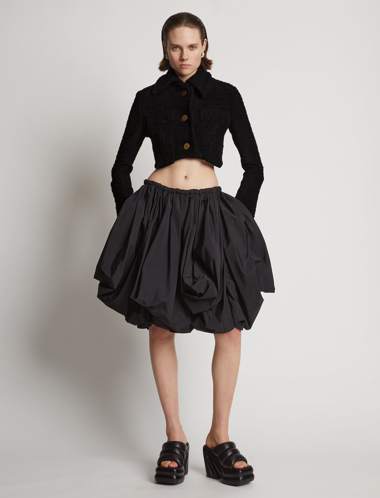 Boucle Tweed Crop Jacket #1