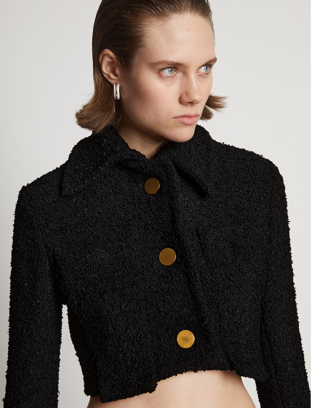Boucle Tweed Crop Jacket #4