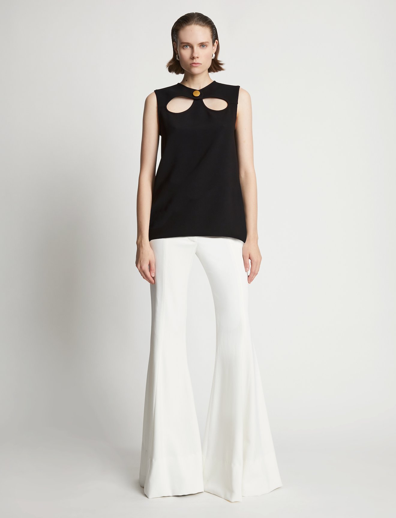 Matte Viscose Crepe Cut Out Top #1