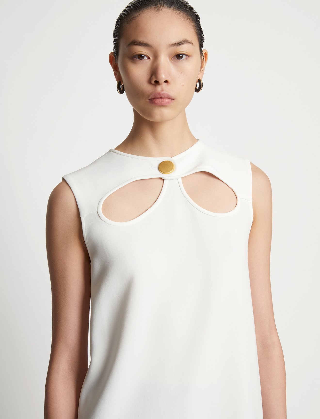 Matte Viscose Crepe Cut Out Top #4