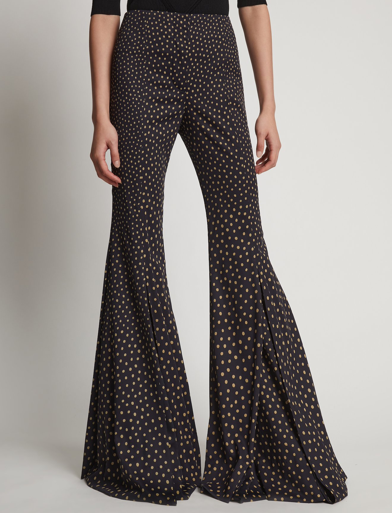 Printed Dot Wide Leg Pants #3