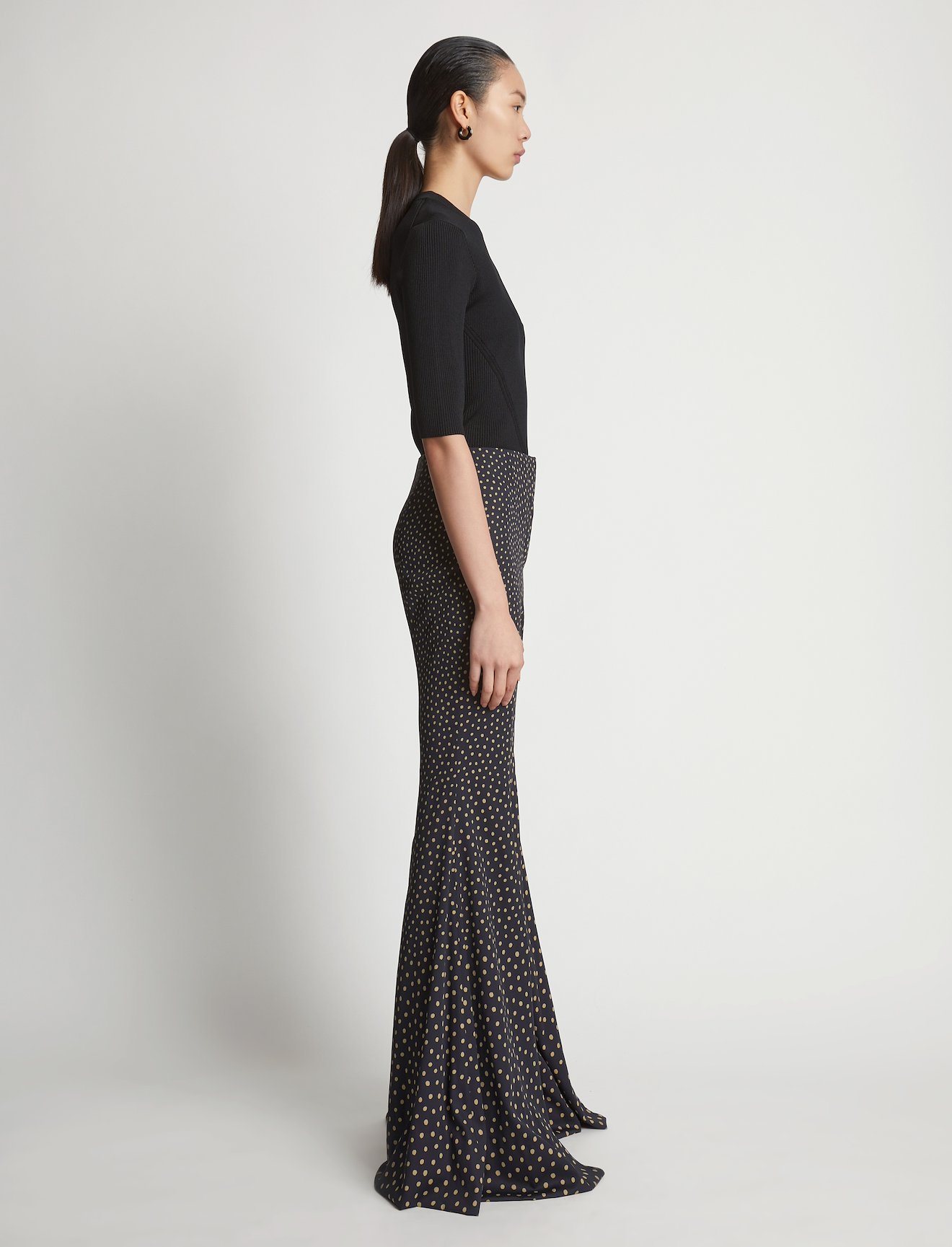 Printed Dot Wide Leg Pants #1