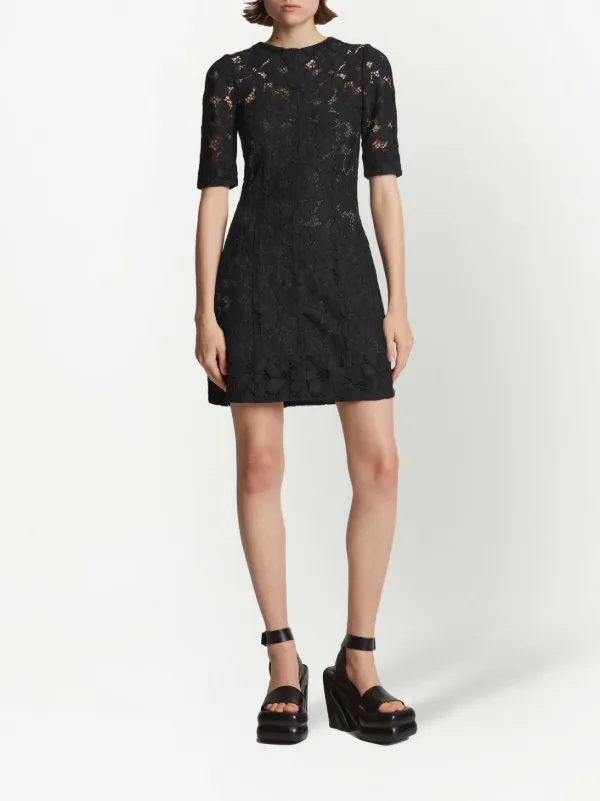 proenza schouler lace dress Proenza Schouler Floral Lace Dress | Black