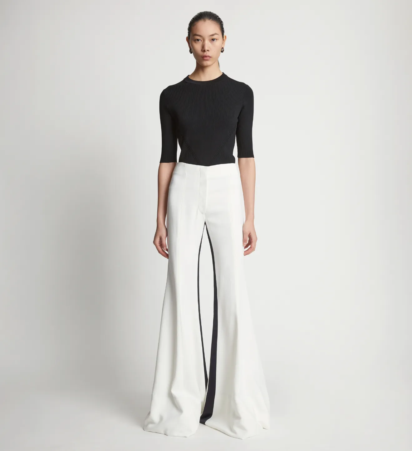 tuxedo wide leg pants