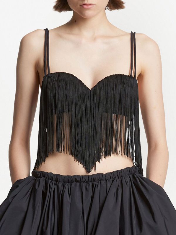 Proenza Schouler fringe detail Bralette Top Farfetch