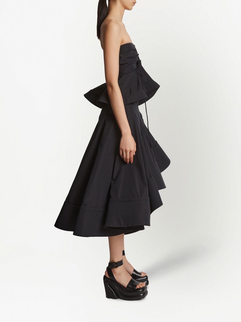 Shop Proenza Schouler Ruched-detail Strapless Top In Black