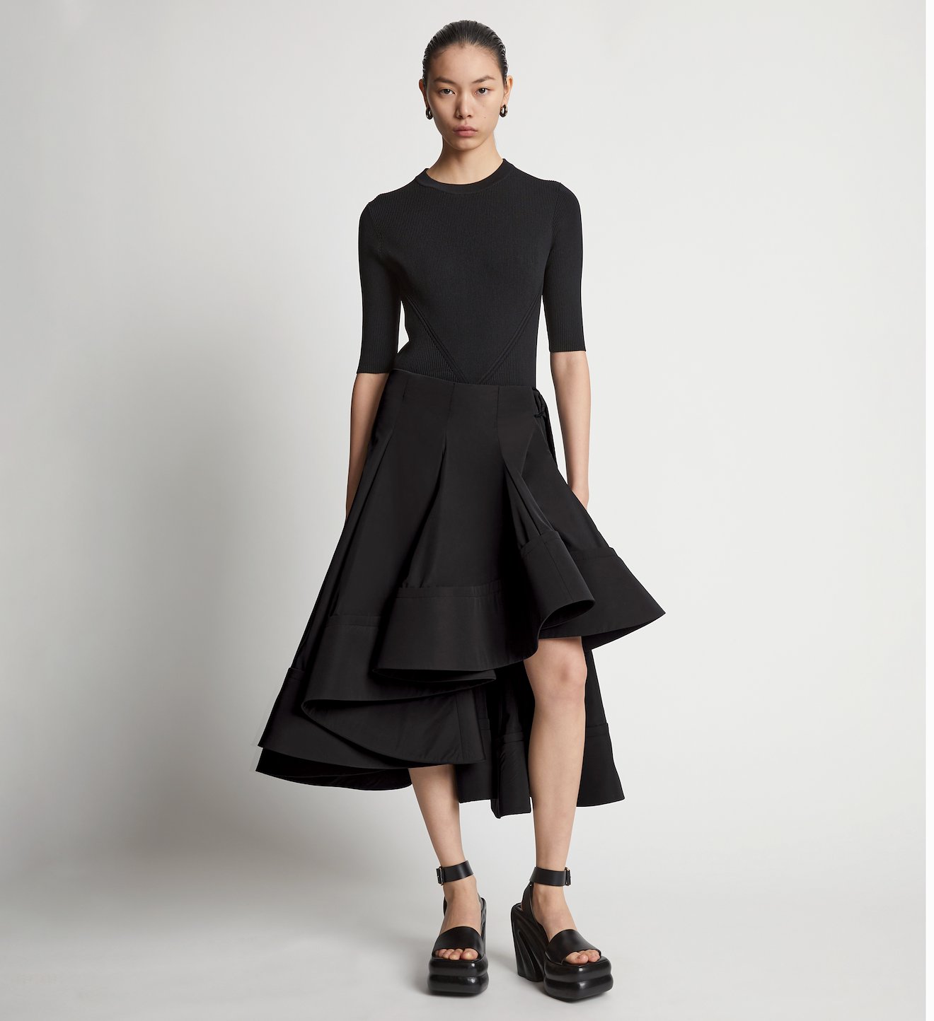Technical Nylon Wrap Skirt