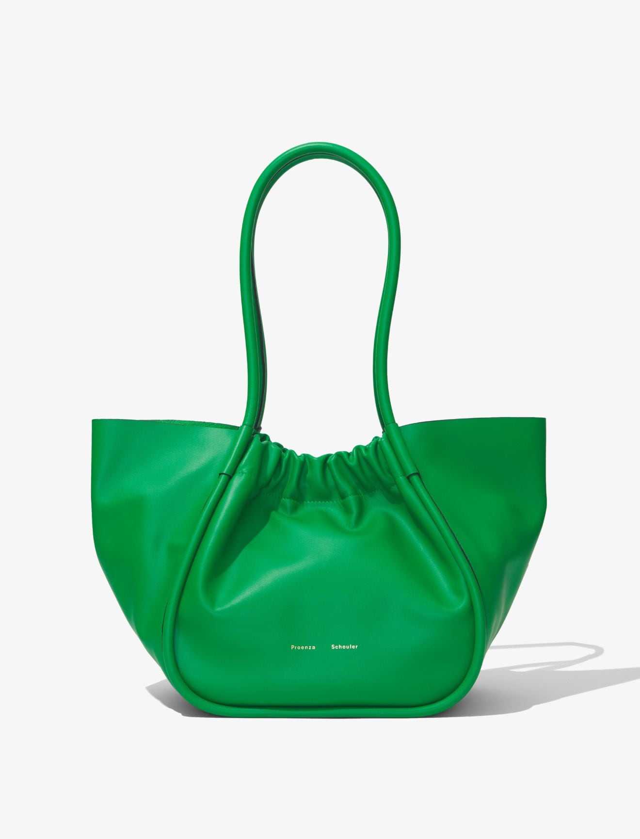 Large Ruched tote in green | Proenza Schouler