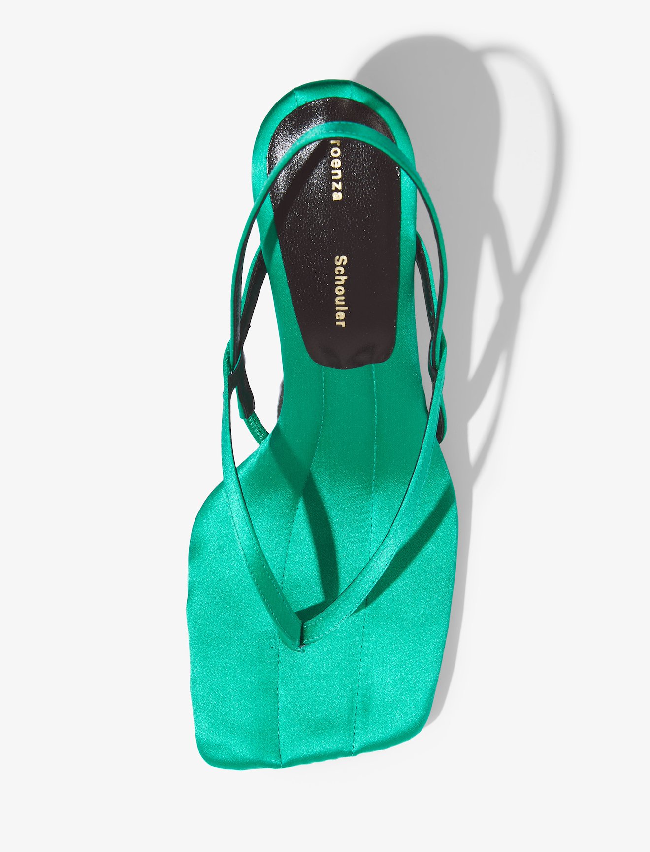Satin Square Thong Sandals #3