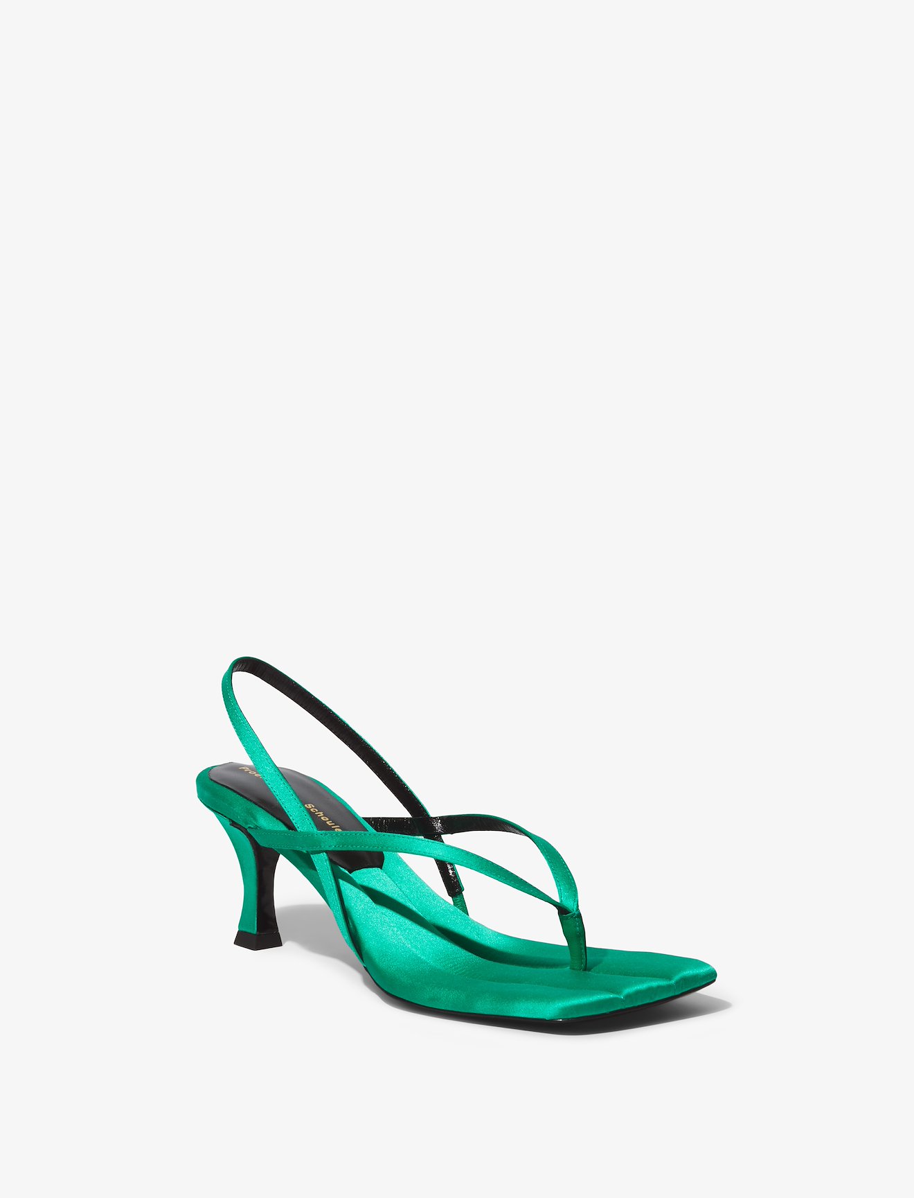 Satin Square Thong Sandals #1