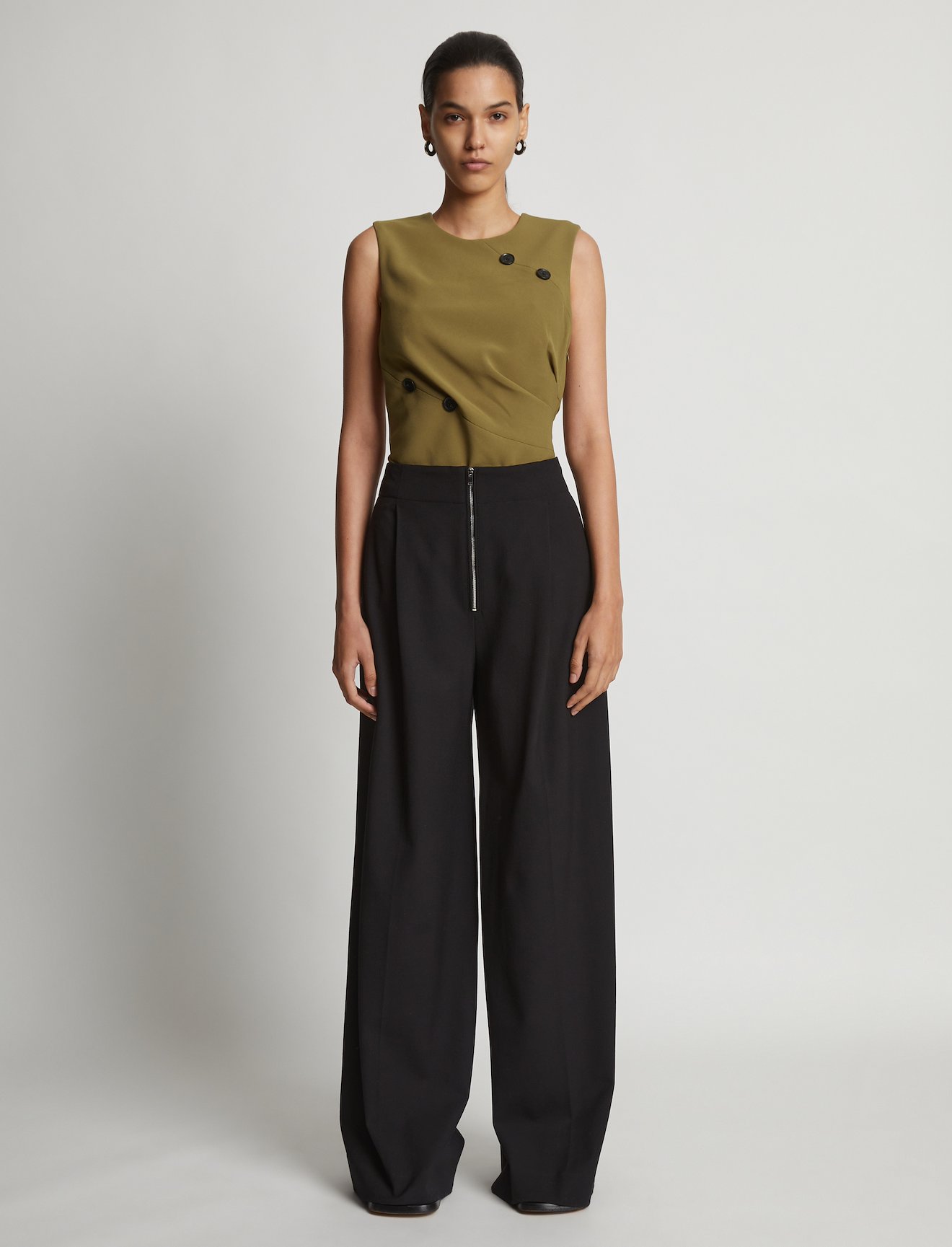 Matte Viscose Crepe Spiral Top #1