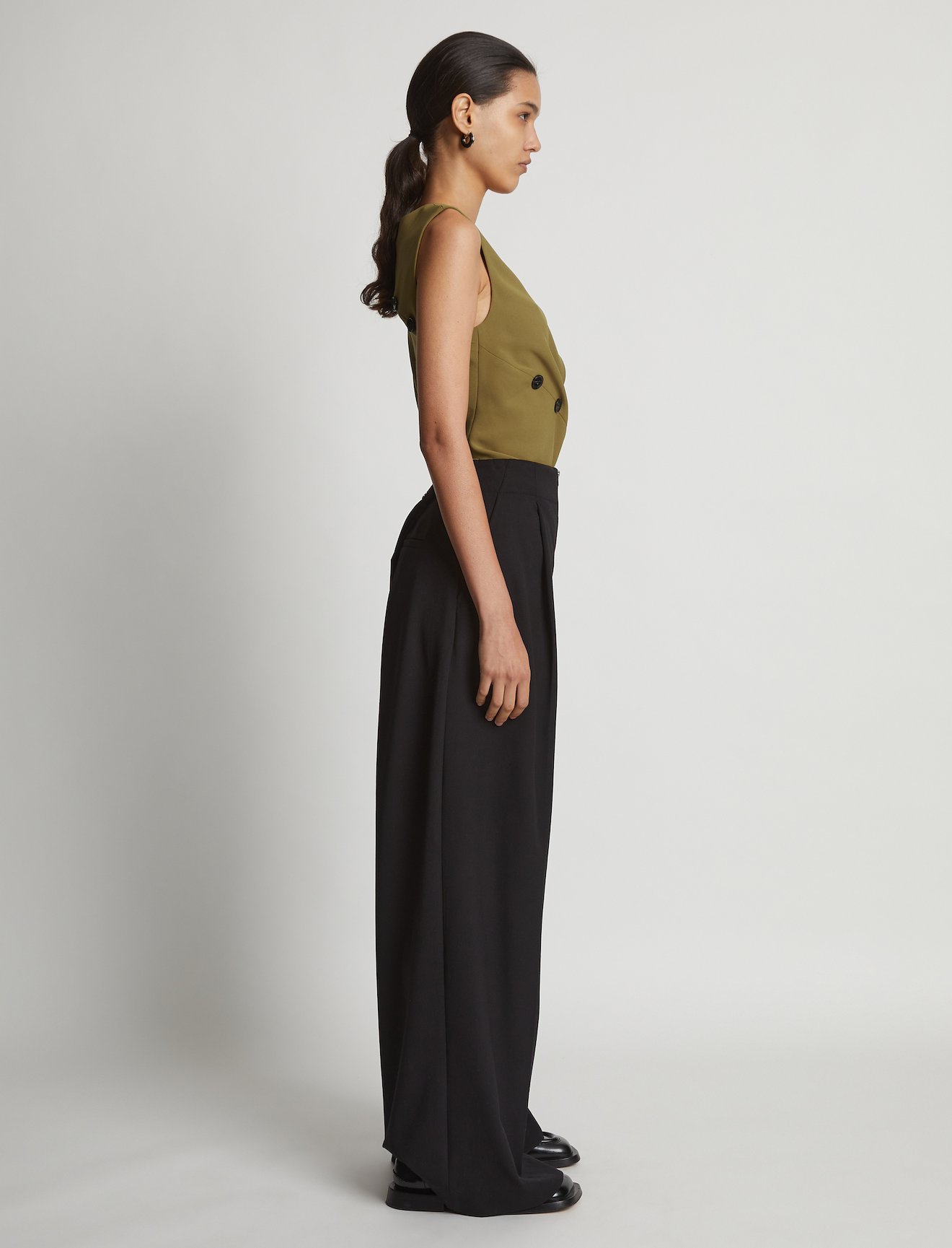 Matte Viscose Crepe Spiral Top #2