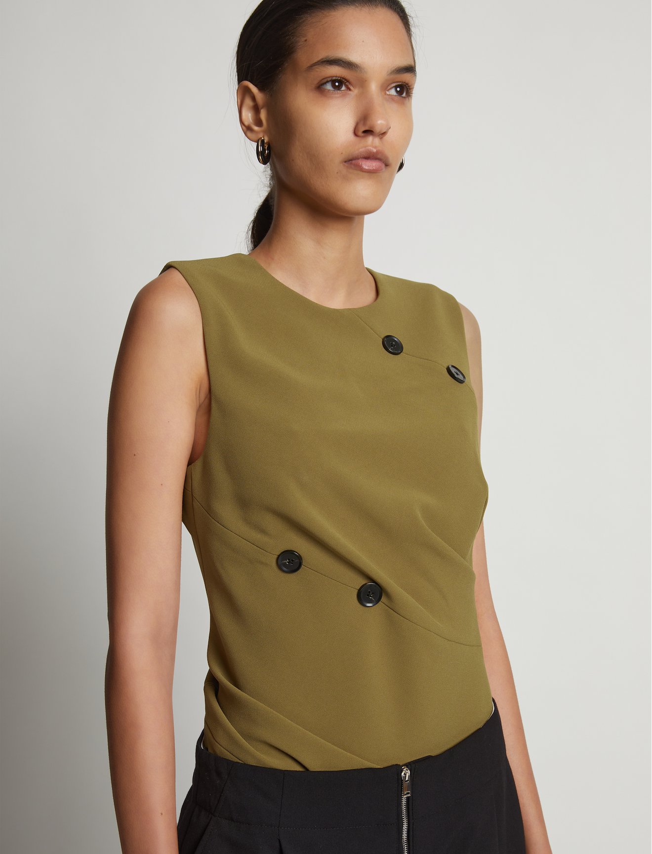 Matte Viscose Crepe Spiral Top #4
