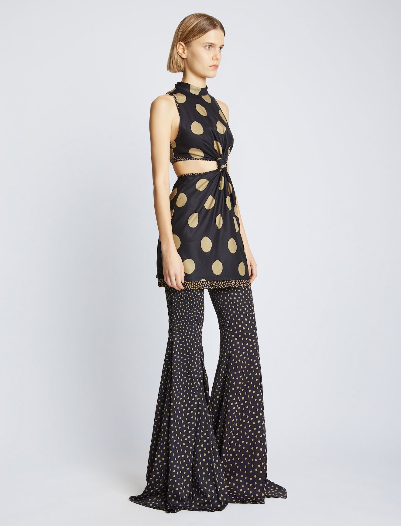 Printed Dot Cut Out Top #2