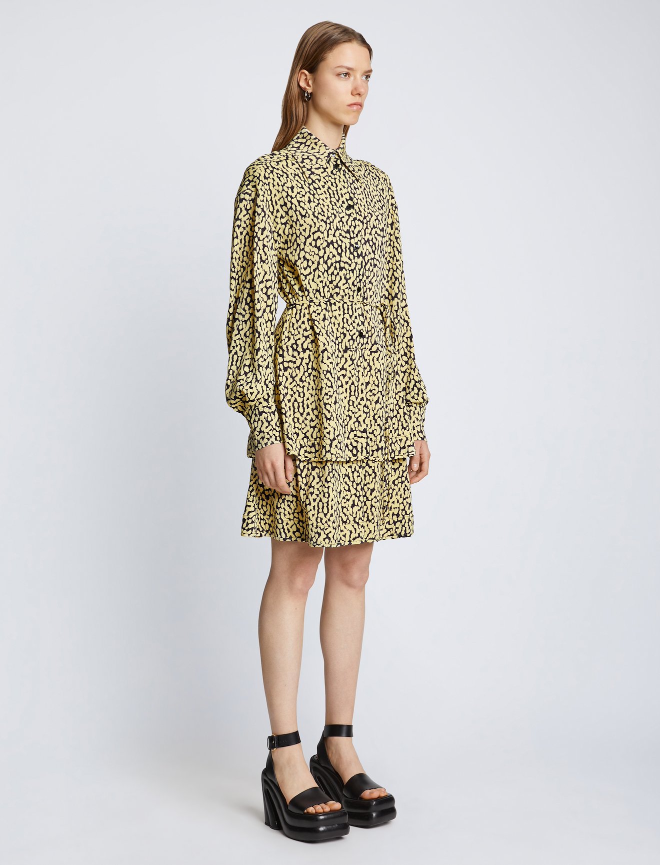Printed Leopard Shirt Dress #1