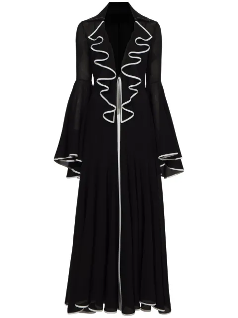 Proenza Schouler Solid Mesh ruffle dress