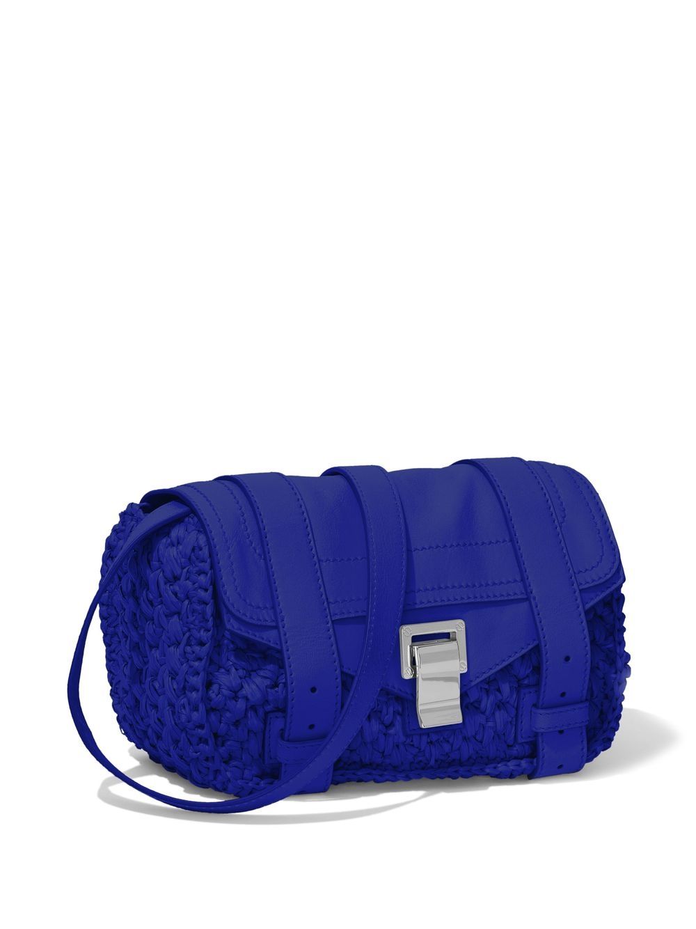 Proenza Schouler - Proenza Schouler Raffia PS1 Mini Crossbody Bag in Black/Sand - Hampden Clothing