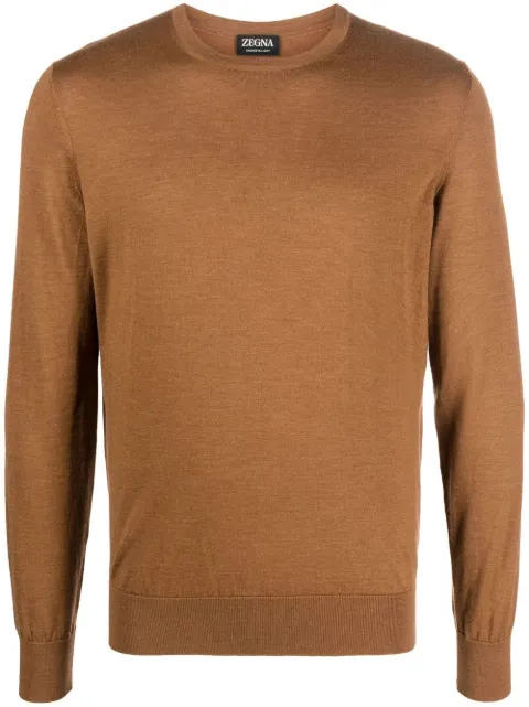 Zegna crew neck cashmere-silk jumper
