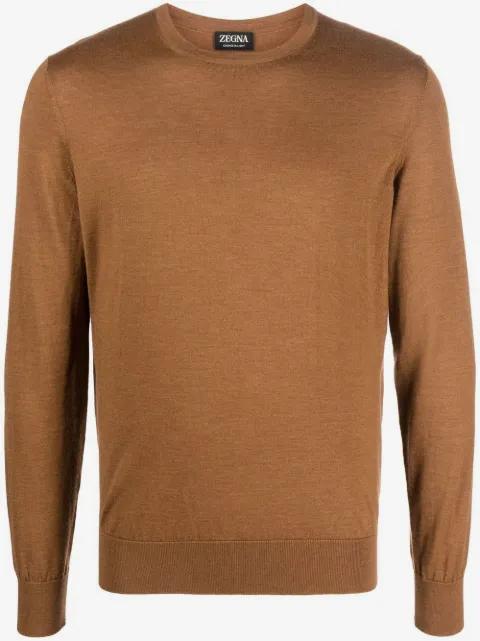 Zegna crew neck cashmere-silk jumper
