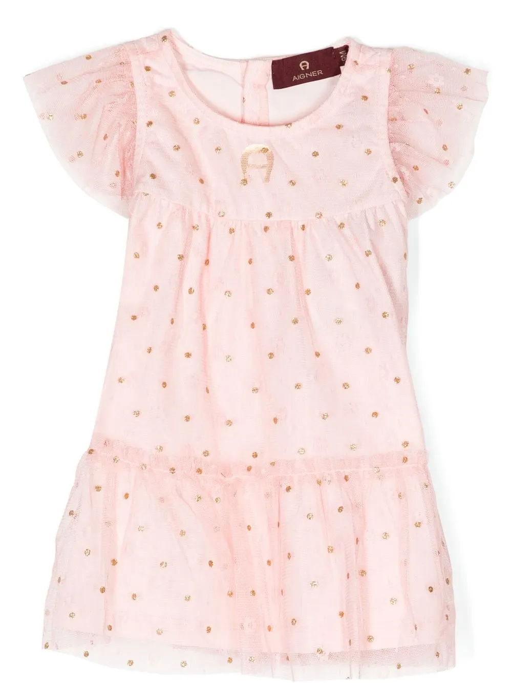 

Aigner Kids vestido Fancy de tul con motivo de lunares - Rosado