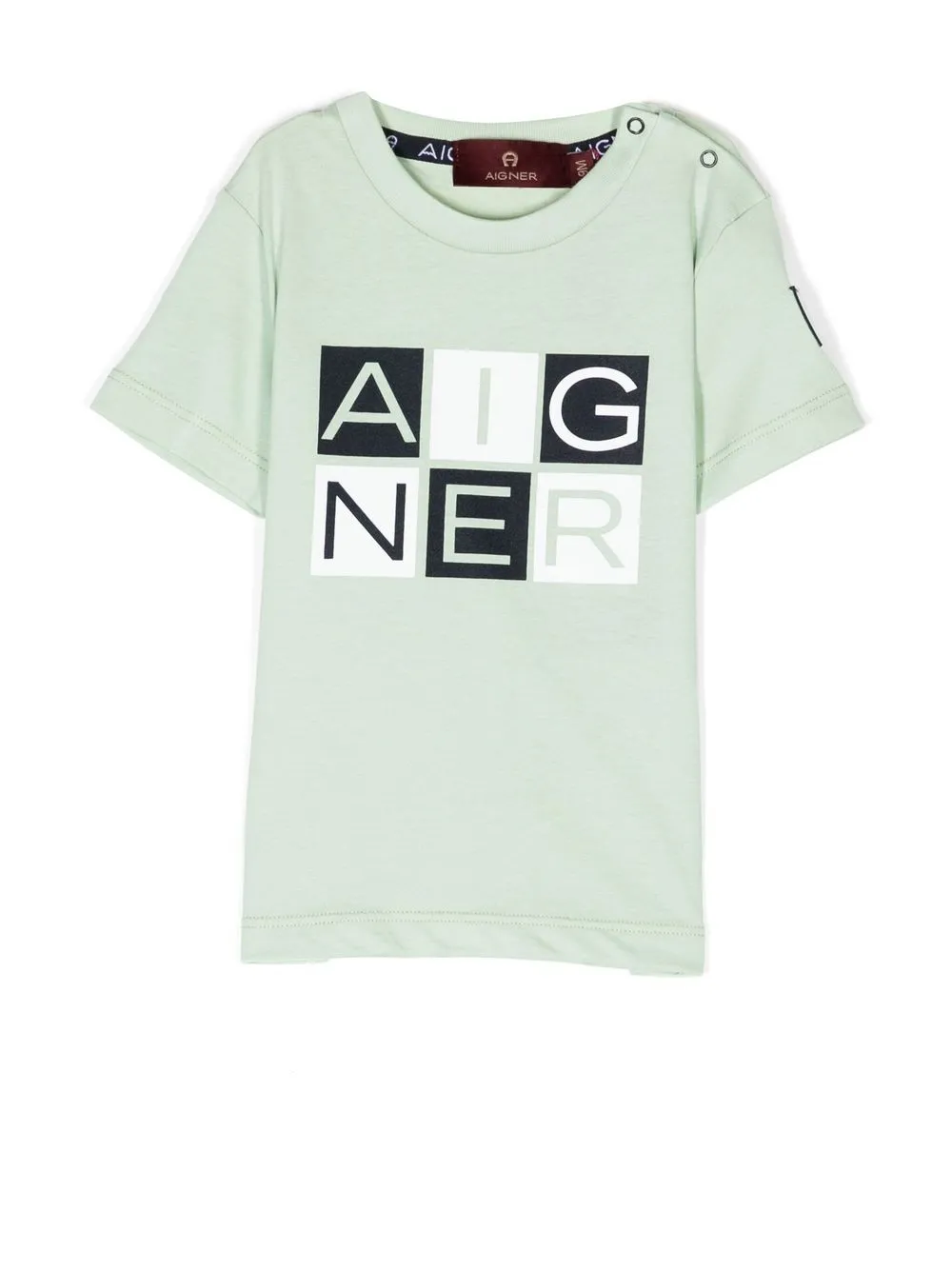 

Aigner Kids logo-print cotton T-shirt - Green