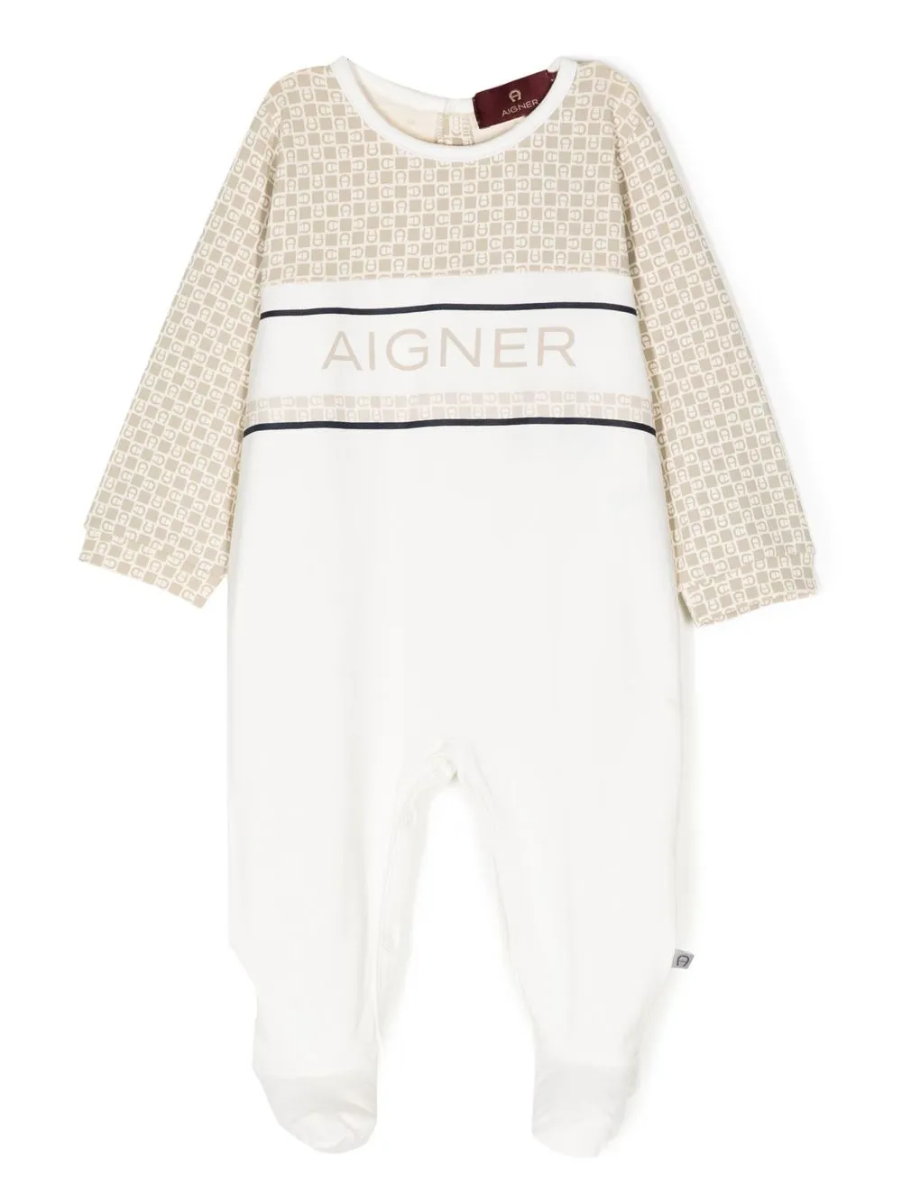 

Aigner Kids mameluco con detalle del logo estampado - Blanco