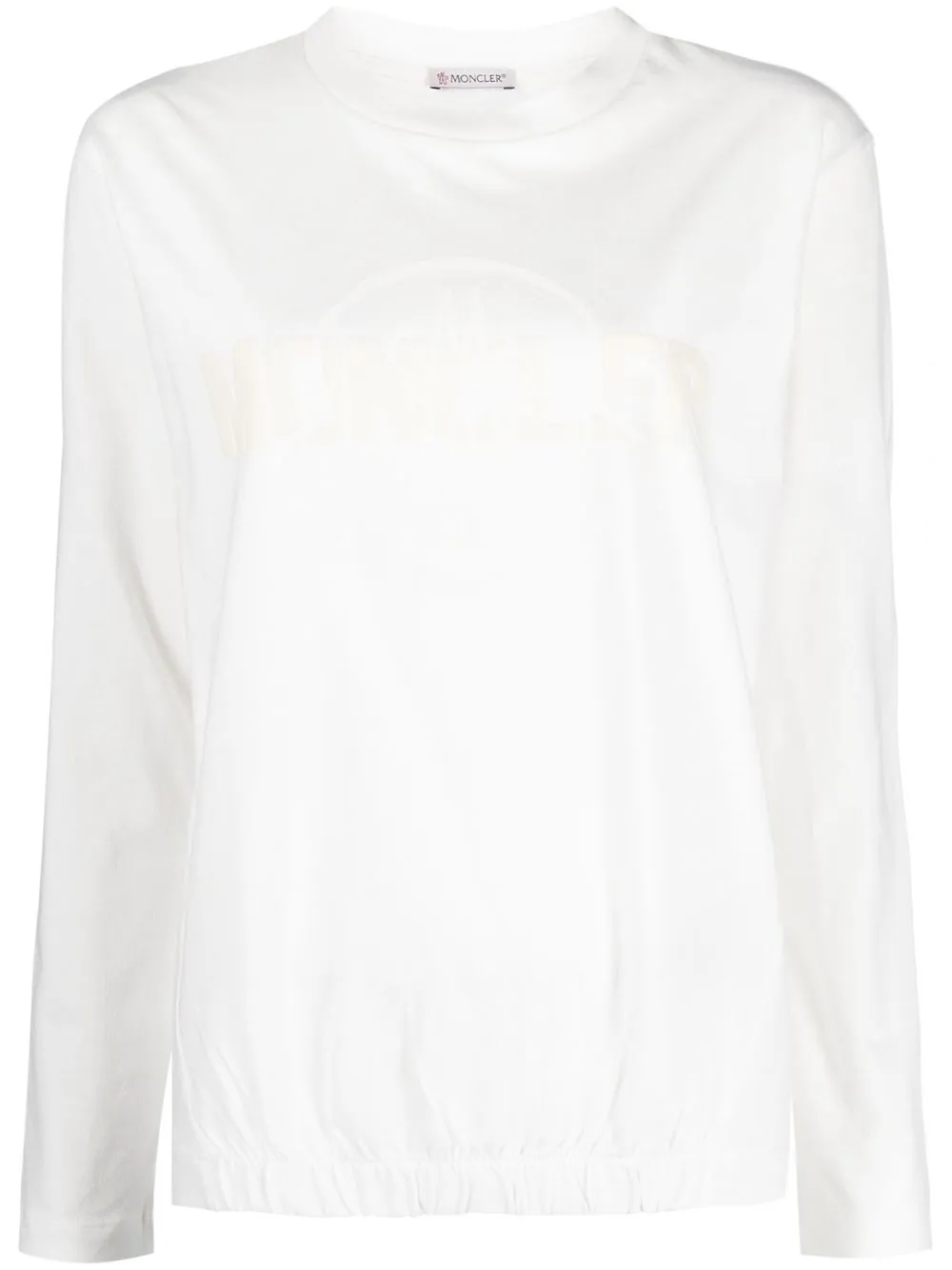 

Moncler top con doble logo - Blanco