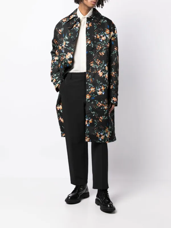 Floral trench coat hotsell