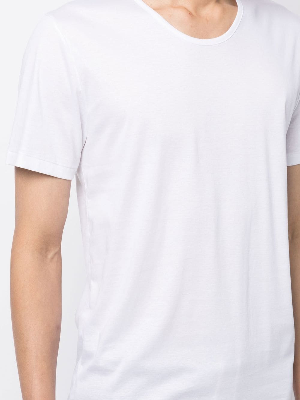 Shop Zimmerli Sea Island Short-sleeve T-shirt In White