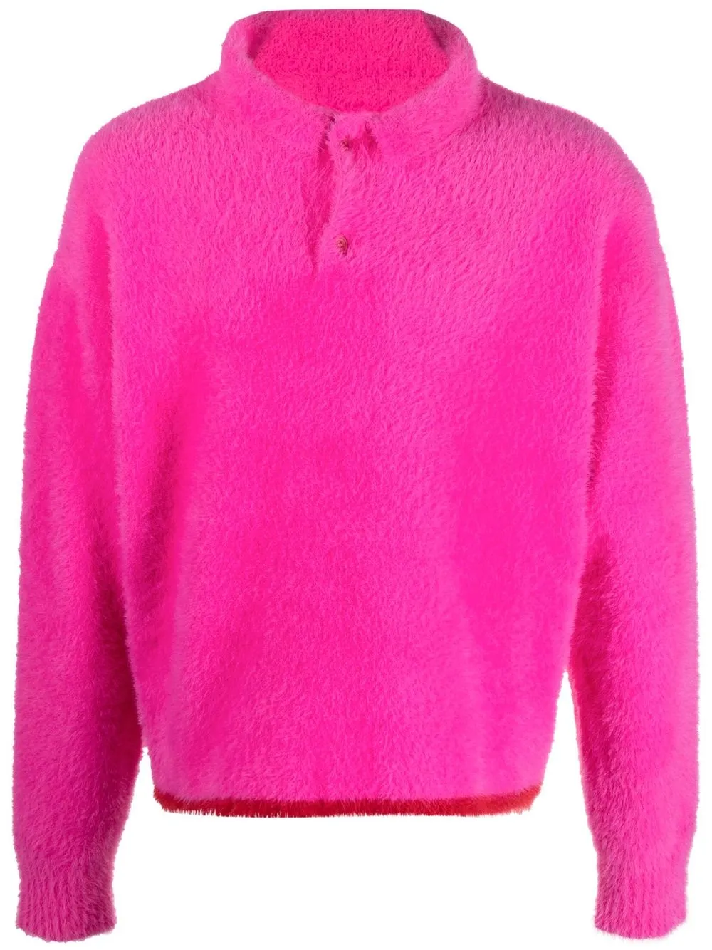 

Jacquemus Le Polo Neve textured jumper - Pink