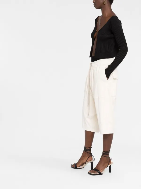 Jacquemus Ribbed V-neck Cardigan | Black | FARFETCH