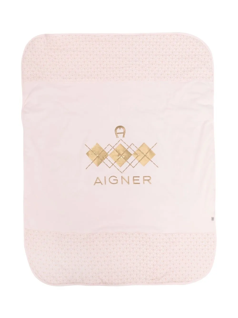 

Aigner Kids manta bordada - Rosado