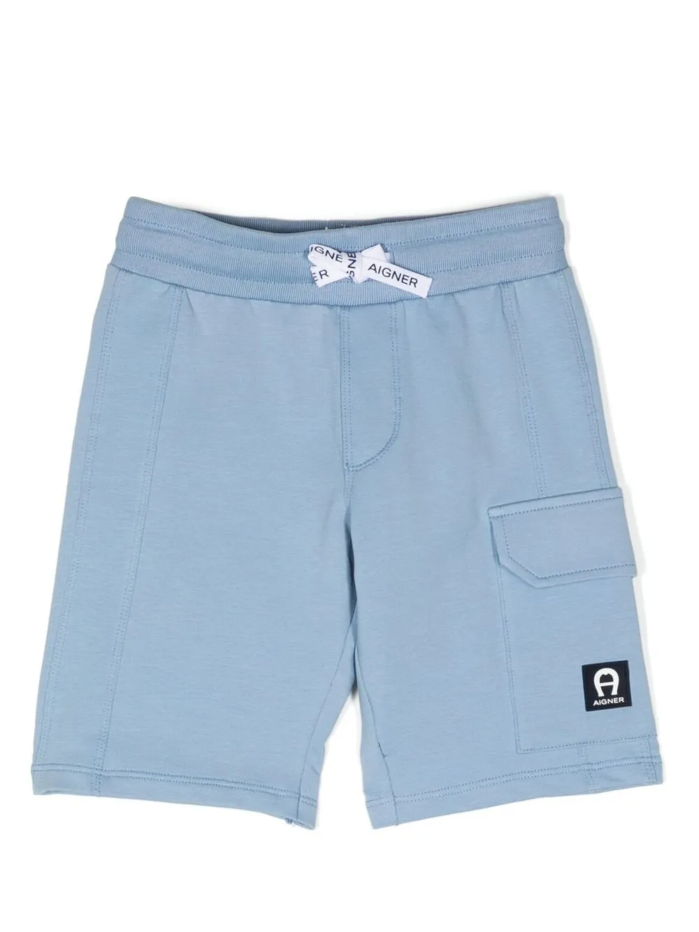 Aigner Kids cargo-pocket track shorts - Blue