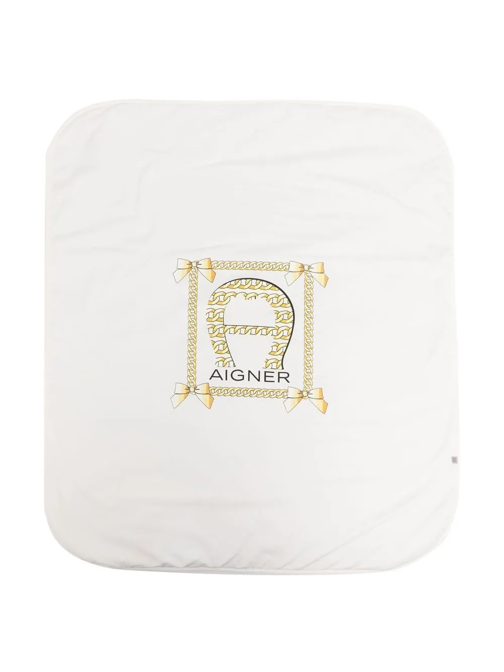 

Aigner Kids manta con logo estampado - Blanco