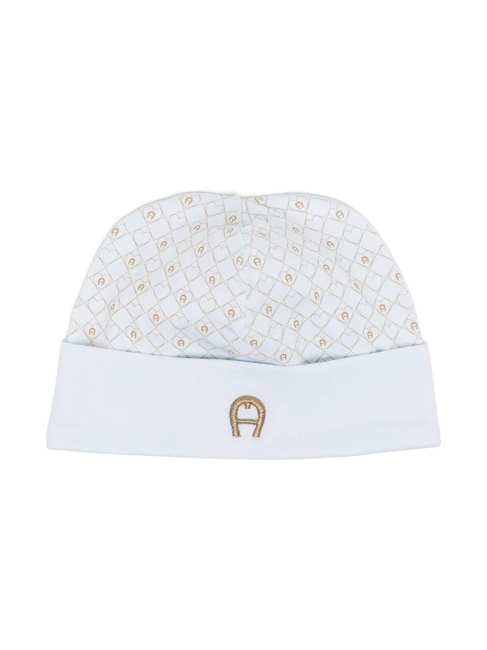 

Aigner Kids gorro tejido con logo bordado - Azul