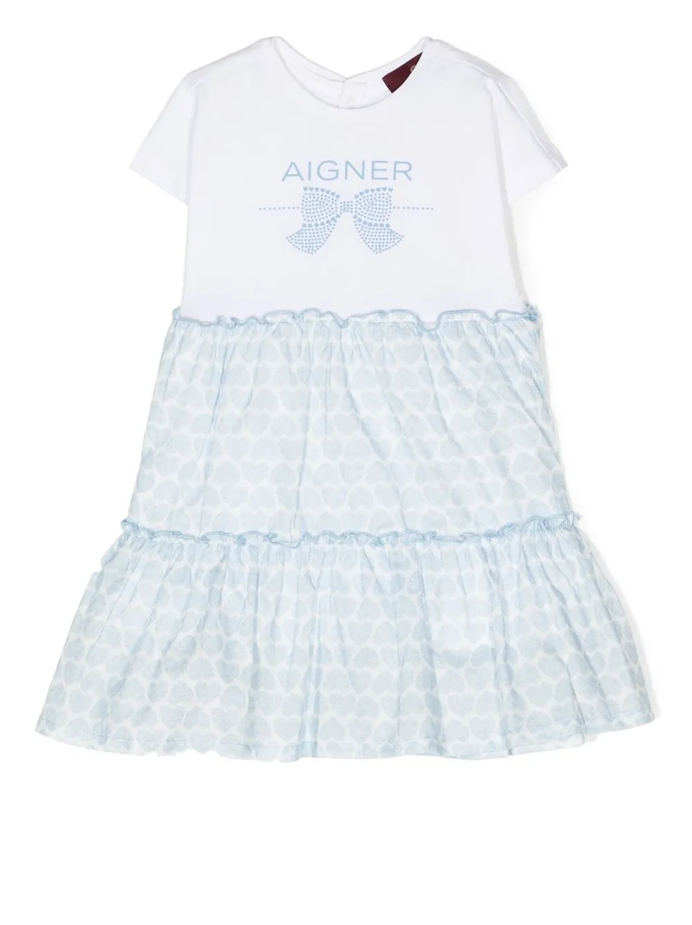 

Aigner Kids heart-print tiered T-shirt dress - Blue