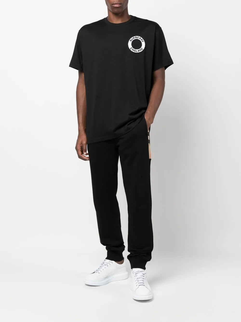 Burberry checkpanelled Track Pants Farfetch