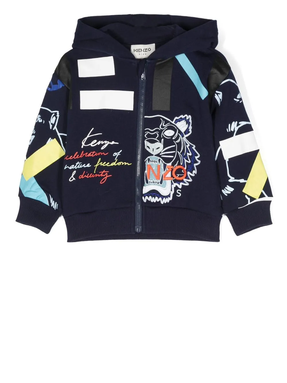 

Kenzo Kids hoodie con estampado gráfico - Azul