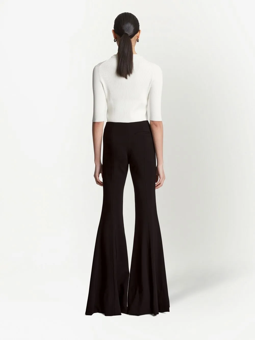 Shop Proenza Schouler Suiting Flared Trousers In Black