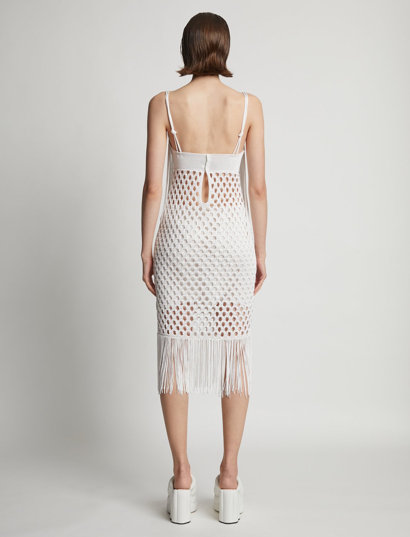 Lacquered Knit Fringe Dress #2