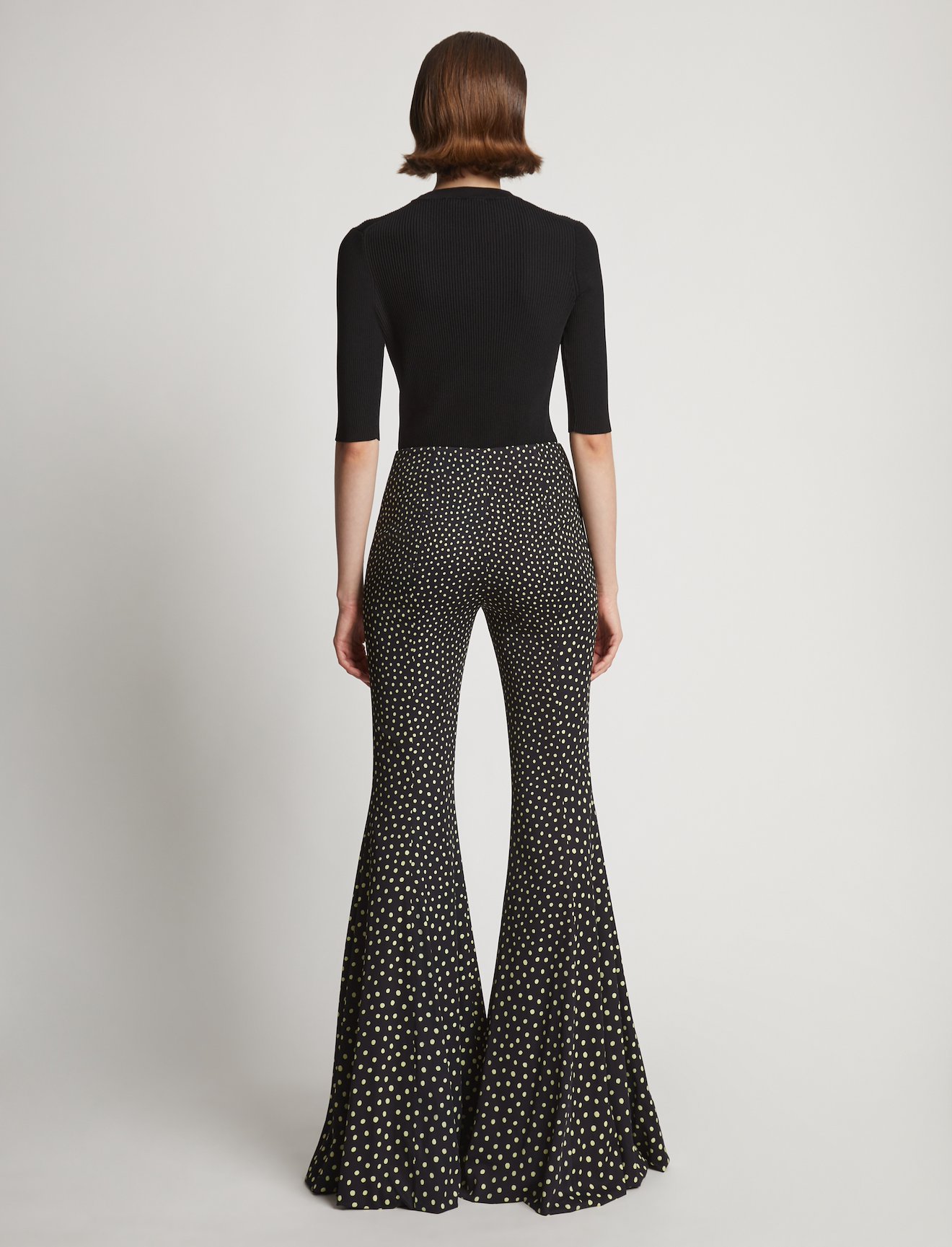 Printed Dot Flared Pants #1