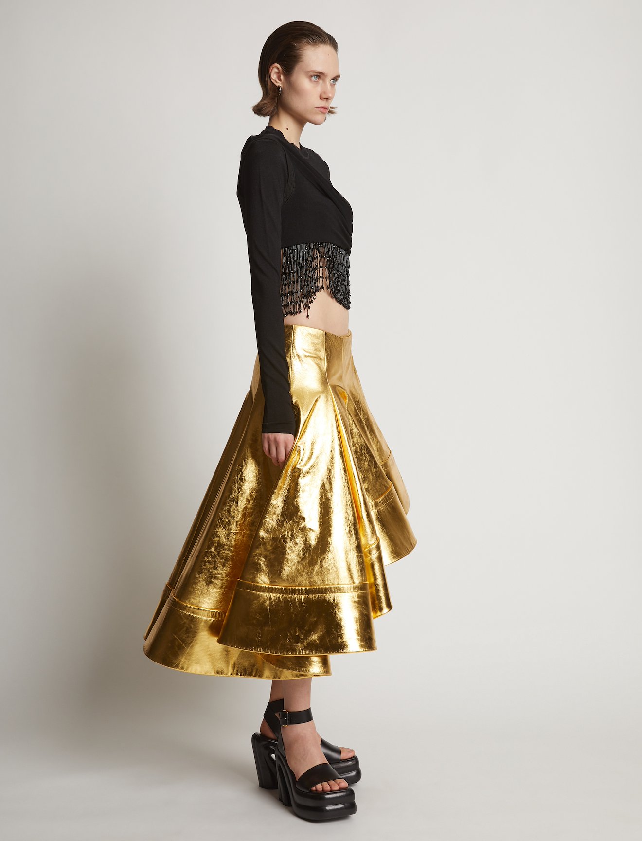 Foil Leather Skirt #1