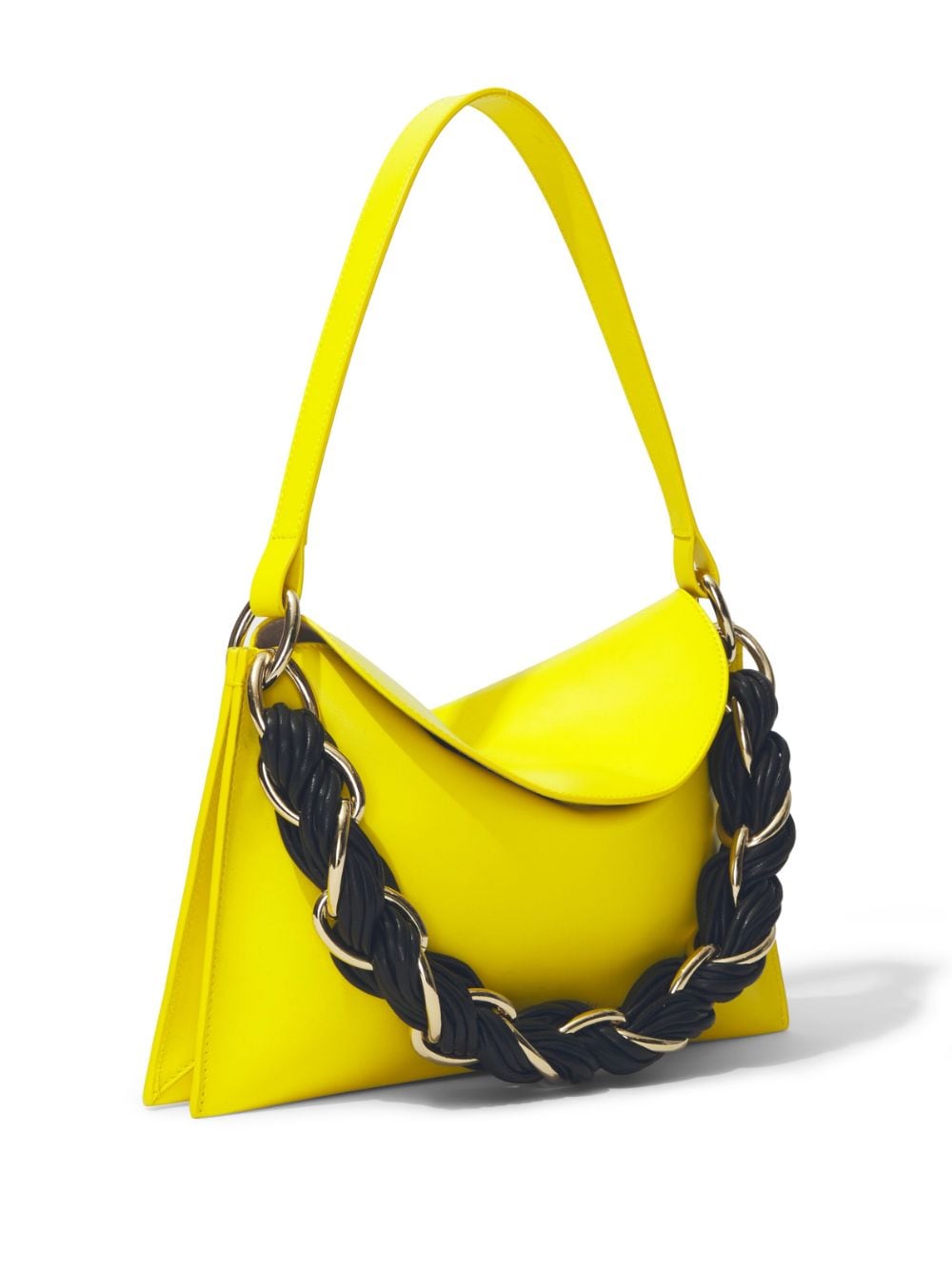 Shop Proenza Schouler Contrast Braided-strap Shoulder Bag In Yellow