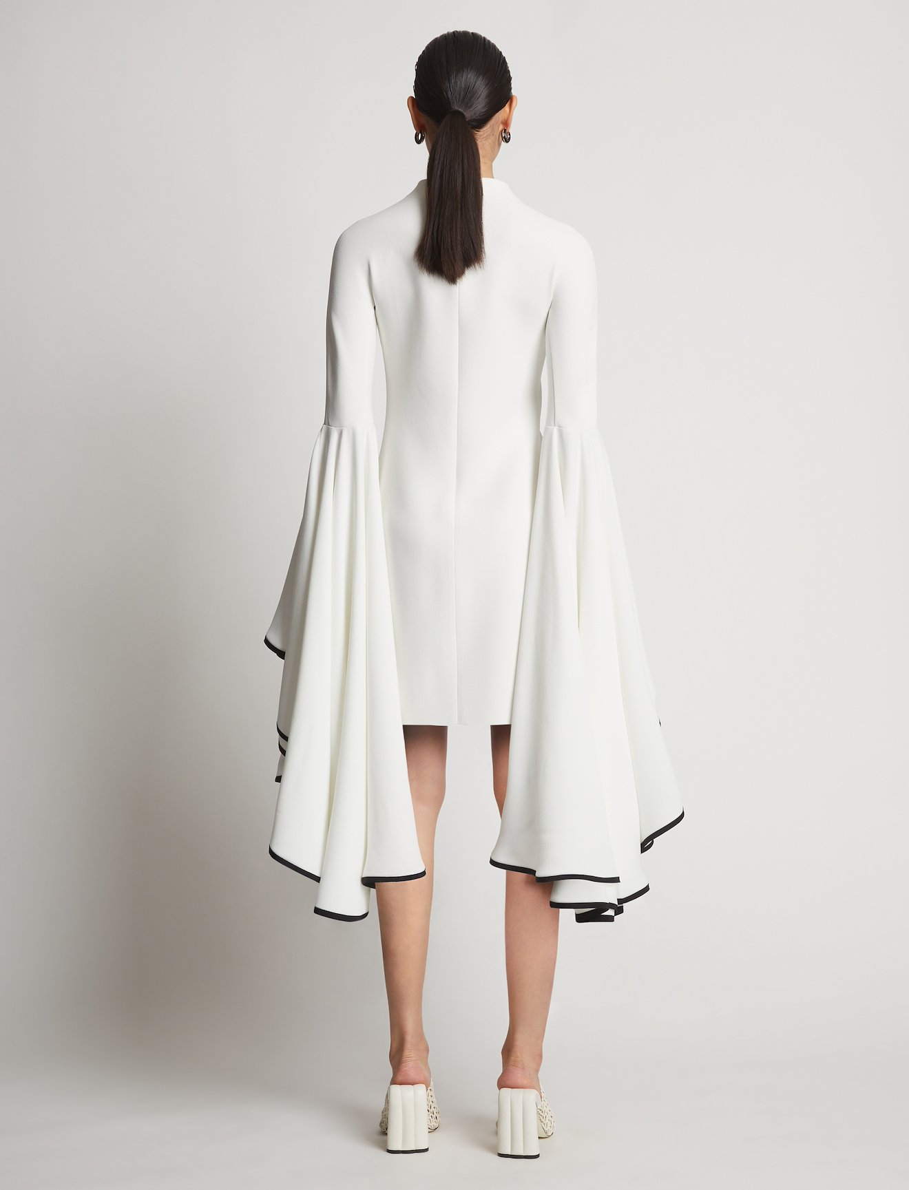 Viscose Crepe Exaggerated Sleeve Dress #2