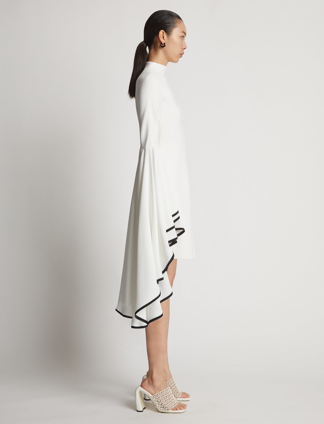 Viscose Crepe Exaggerated Sleeve Dress #1